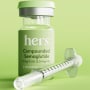 A sisde by side split image of Hims & Hers brand injectable GLP-1 medications.