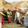 Children at a camp for the displaced in Sudan's eastern Gedaref province on May 15, 2024. 