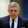 Robert Fico arrives to a round table meeting at an EU summit in Brussels
