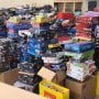 Boxes of stolen LEGO toys confiscated by LAPD.