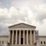 Passing storm clouds are seen over the U.S. Supreme Court