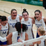 San Jose State players huddle before facing Colorado State on Oct. 3, 2024, in Fort Collins, Colo. 