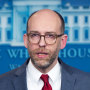 Russell Vought speaks during a press briefing