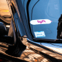 Lyft signage on a vehicle in New York 