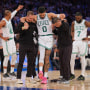 Celtics Knicks Basketball Jayson Tatum injury injured