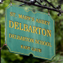 A sign that reads, "St. Mary's Abbey Delbarton School East Gate"