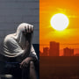 Heat waves in Phoenix, left, and Las Vegas.