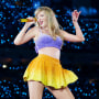 Taylor Swift performs on stage