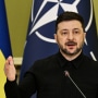 Ukraine's President Volodymyr Zelensky speaks at a news conference following a meeting with NATO's secretary general in Kyiv on Feb. 3, 2026. 