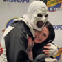 David Howard Thornton after proposing to his girlfriend while wearing his "Art the Clown" costume.
