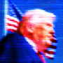 Distorted image of Trump 