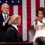 Image: President Donald Trump delivered the State of the Union address, with Vice President Mike Pence and Speaker of the House Nancy Pelosi, at the Capitol in Washington