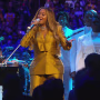 Beyonce performs at a memorial for Kobe Bryant.