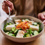 An Organic tofu salad plate