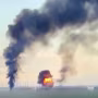 Video posted by Zelenskyy shows Ukrainian drone attacks on the oil refinery in St. Petersburg, Russia (June 3)