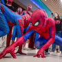 People dressed up as Spiderman.