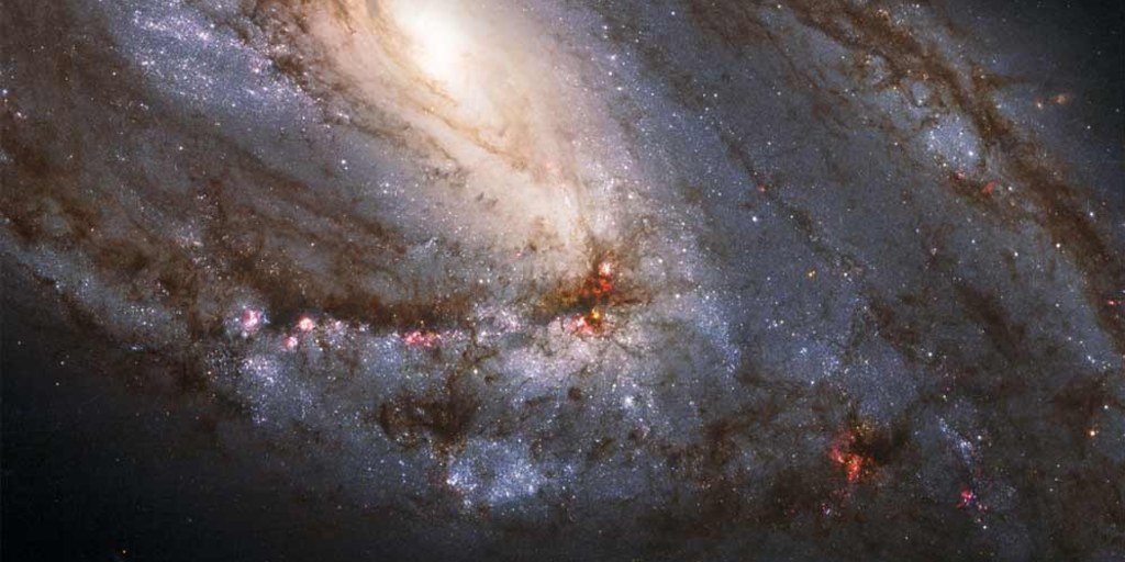 Hubble photo shows stretched-out galaxy