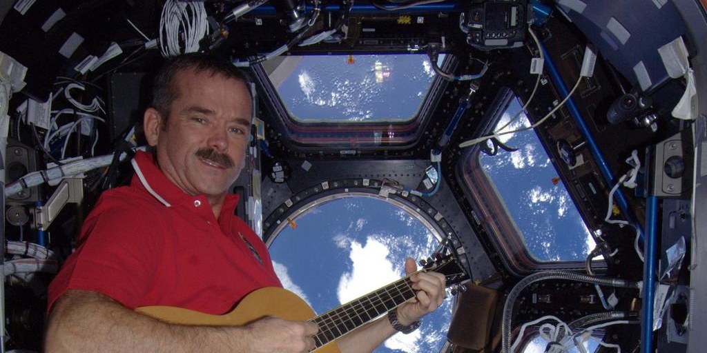 Astronaut's song marks milestone in space