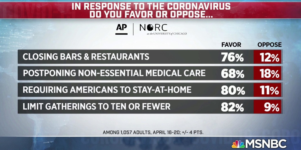 Majority of Americans support stay-at-home orders: poll