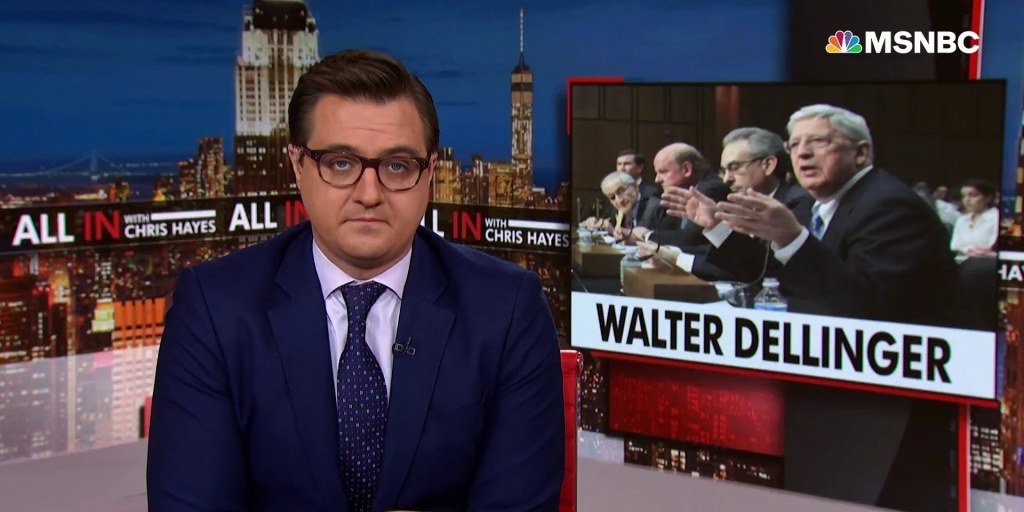 Chris Hayes pays tribute to Walter Dellinger - Vimarsana News