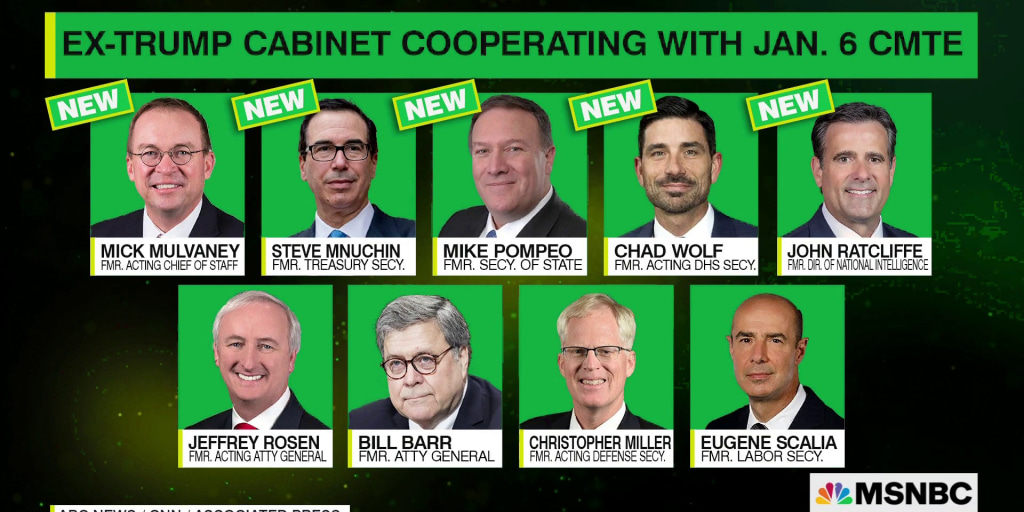 Mulvaney, Mnuchin and more: Top Trump officials cooperating with Jan. 6 panel - Vimarsana News