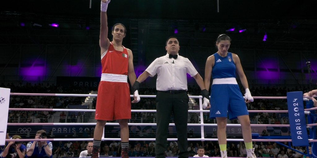 Watch: Imane Khelif wins Olympic boxing match after Angela Carini withdraws