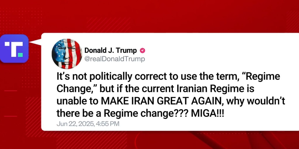 Make Iran Great Again?" Trump contradicts his top officials on potential  regime change