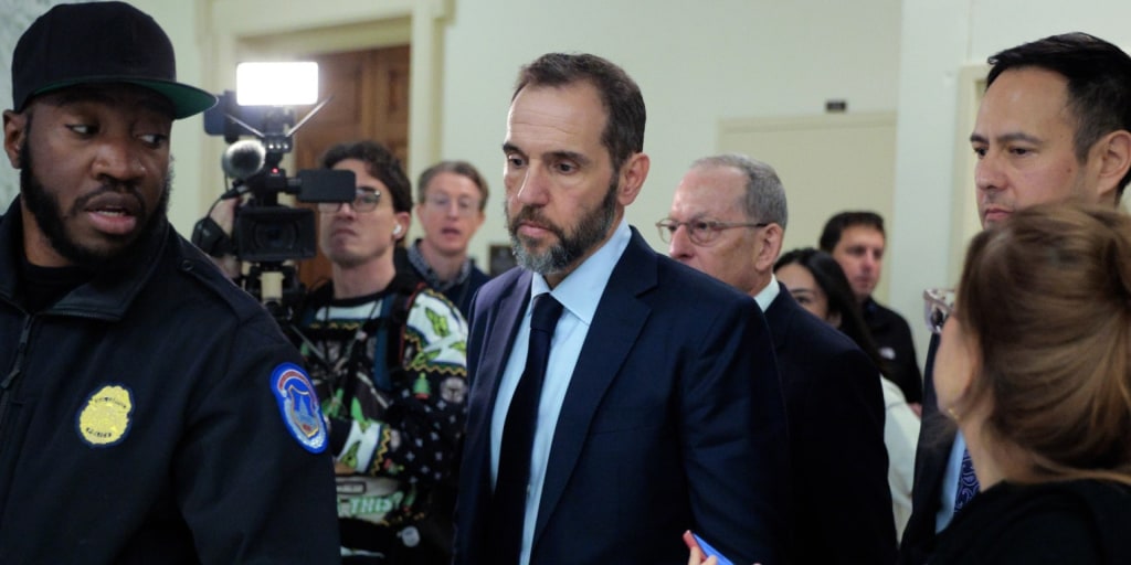 Jack Smith, patiently explaining that organizing a coup is still illegal, even if you shout "witch hunt" between golf rounds.