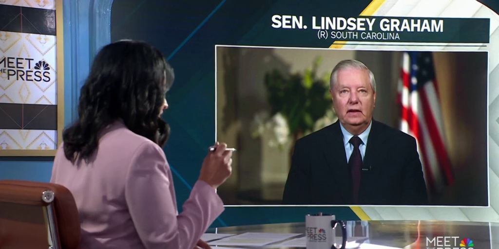Lindsey Graham explaining to America that the ex-KGB dictator might not be honest, as if he’s just cracked the Da Vinci Code.