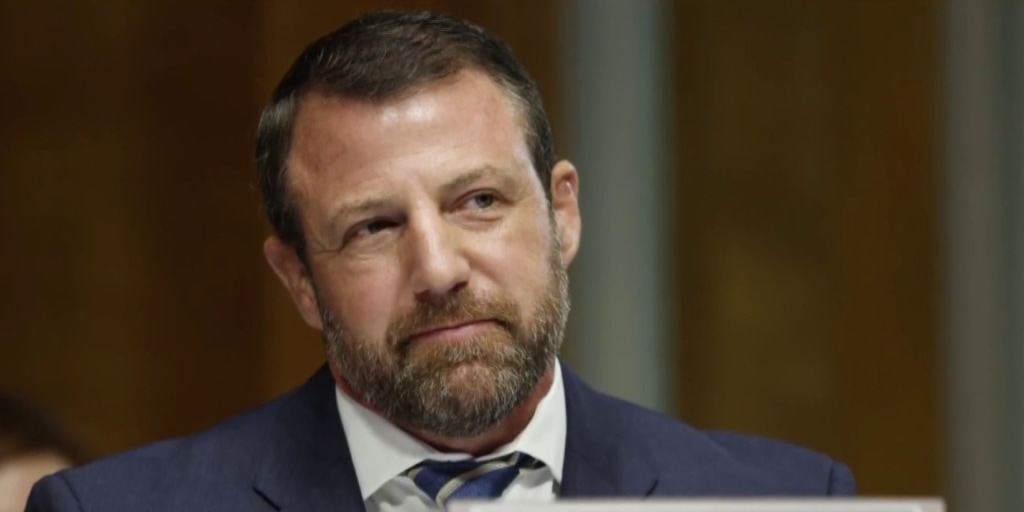 Markwayne Mullin, moments before being handed control of one of the largest domestic security apparatuses on Earth, presumably after answering "Yes" to the interview question: "Will you do what I say, no matter how illegal?"