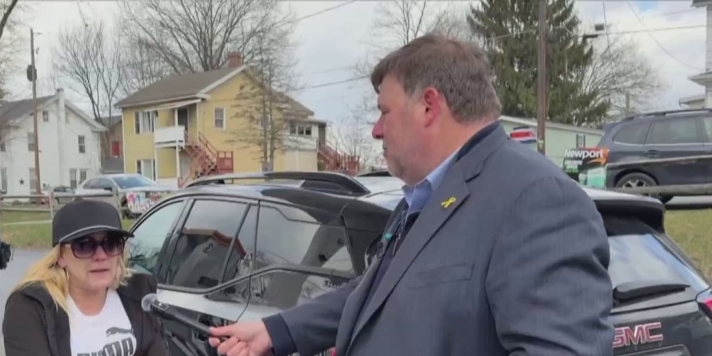 A Pennsylvania Trump voter stares into the camera, realizing too late that bombing Iran and cheap gas don’t usually come in the same package.