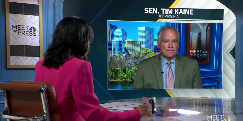 Tim Kaine thoughtfully explains how he might, under very specific and serious conditions, help confirm the next guy to hold Trump’s legal getaway car door open.