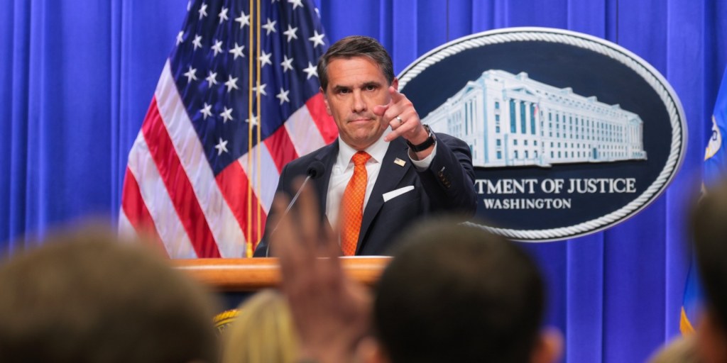 Acting Attorney General Todd Blanche bravely explains that the Justice Department is not targeting Trump’s enemies, it’s merely coincidentally aligned with the president’s hit list.