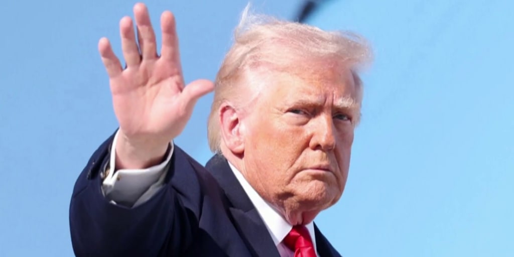 Trump, mid-sentence, explaining that when his ‘peace talks’ fail and the Navy blocks Iranian ports, the free market mysteriously decides you should pay more at the pump.