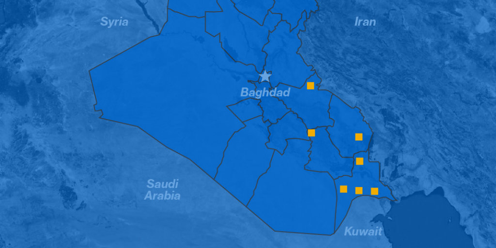 Map International oil development in Iraq