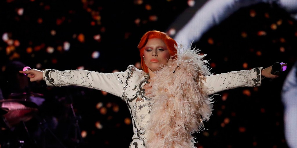 Lady Gaga's David Bowie Grammys tribute rushes through a lifetime of  musical achievement - Los Angeles Times