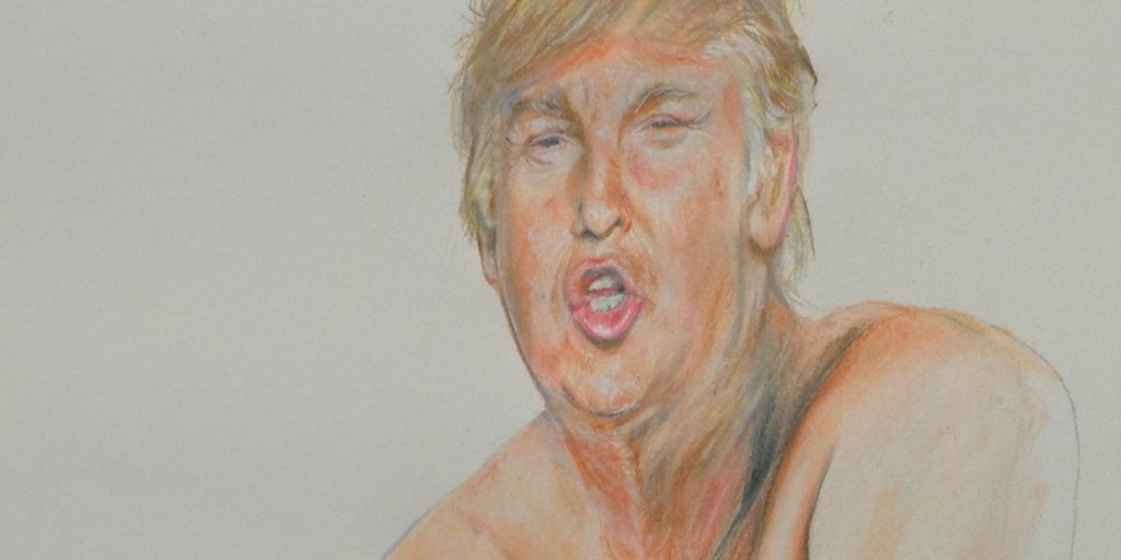 An Artist Used Her Boob to Paint an Impressive Portrait of Donald Trump