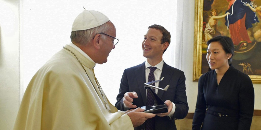 Mark Zuckerberg Meets Pope Francis and Gives Him A Drone
