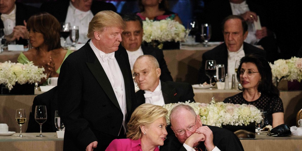 al smith dinner 2016 red dress Political elites attend annual Al Smith dinner