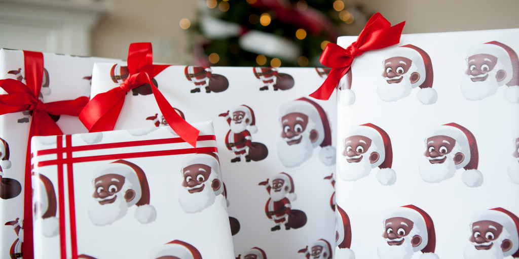 New Wrapping Paper Features Black Santa