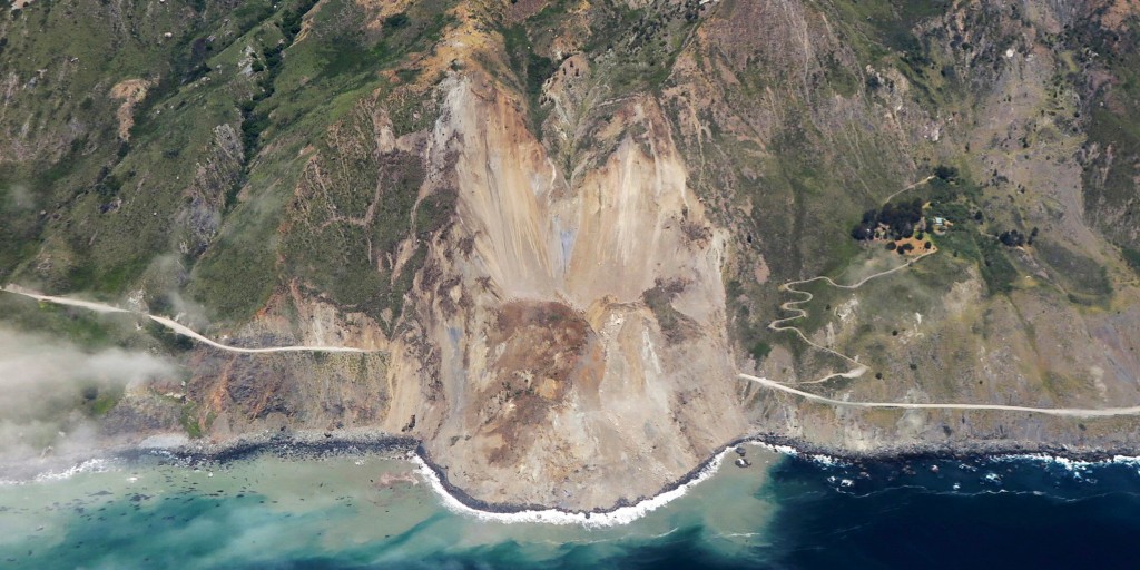 Massive Rockslide Buries Stretch of California's Highway 1