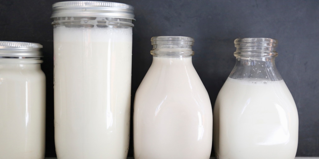 Glass Milk Bottles - Plant-Based Cooking