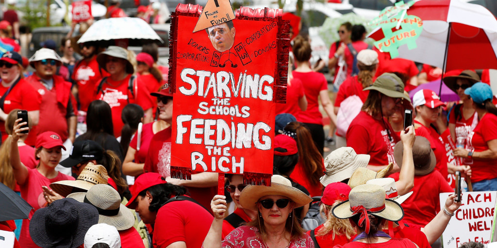 Teacher Walkouts In Arizona Colorado Keep More Than 1 3m