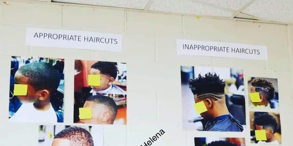 Georgia school faces backlash over display of 'appropriate' and  'inappropriate' black hairstyles