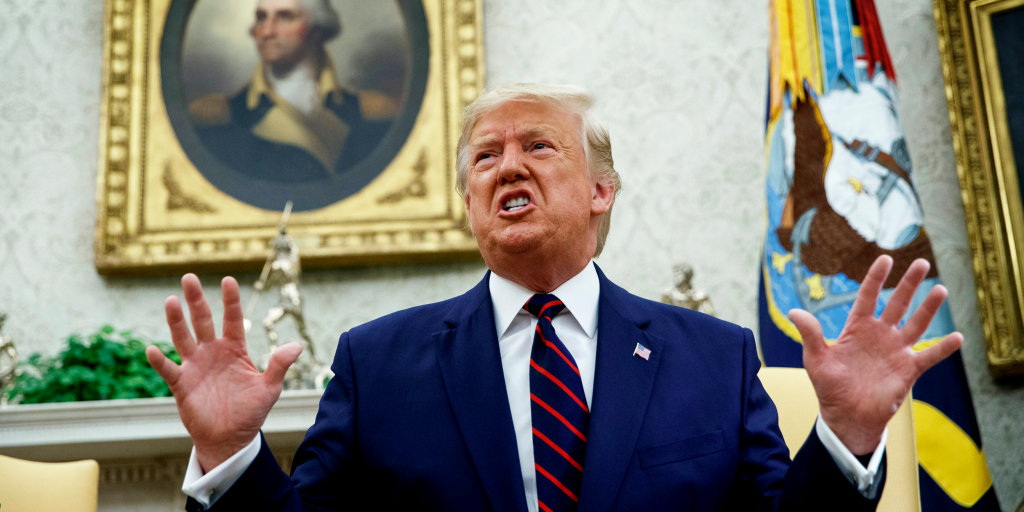 Trump's day of rage: Profanity, false accusations and a press spat