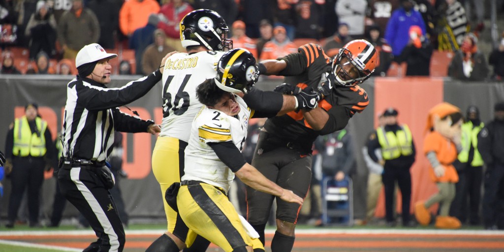 browns steelers helmet