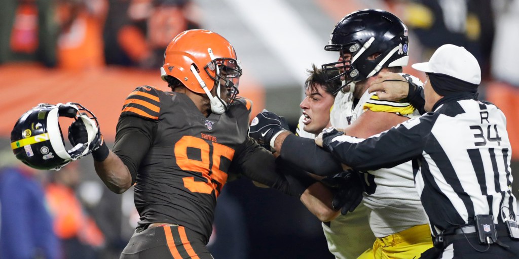 Browns' Myles Garrett suspended indefinitely over helmet attack on Steelers  player