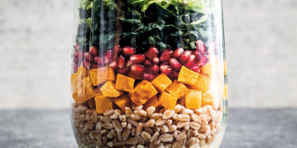 Autumn Harvest Mason Jar Salads - Sweet Savory and Steph