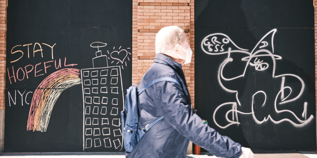 Graffiti artists using closed cities as canvases during pandemic