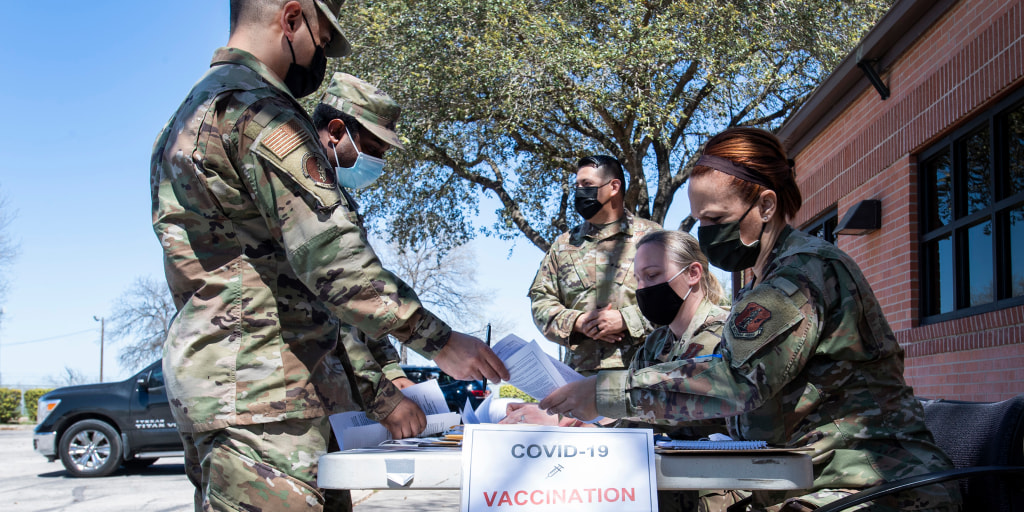 COVID vaccinations underway for military members at 123rd Airlift Wing >  Nellis Air Force Base > News